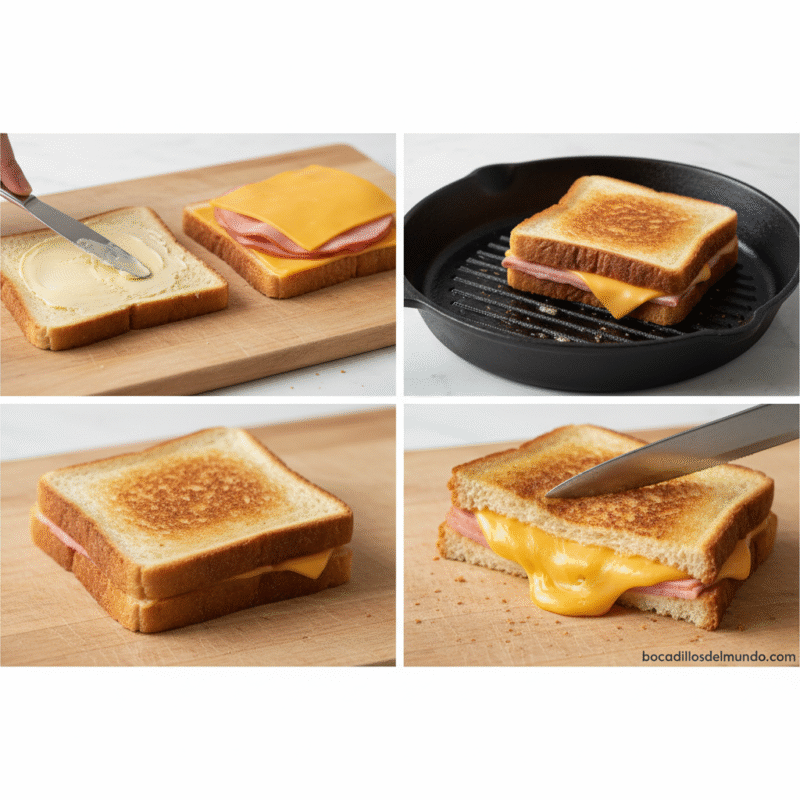 Sándwich mixto. Elaboración